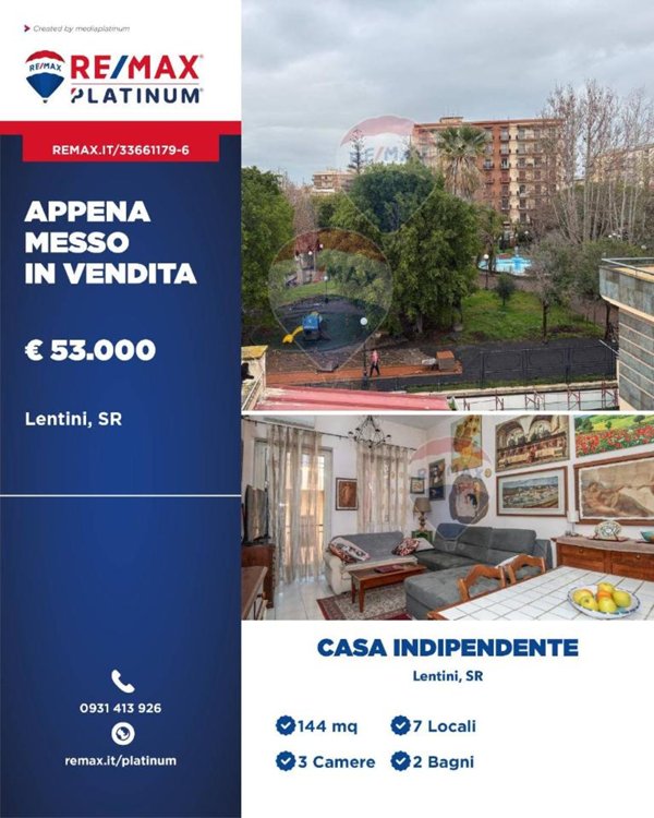 casa indipendente in vendita a Lentini