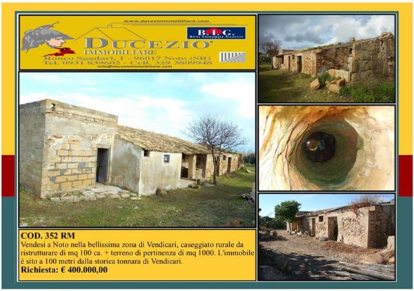 terreno edificabile in vendita a Noto in zona Vendicari