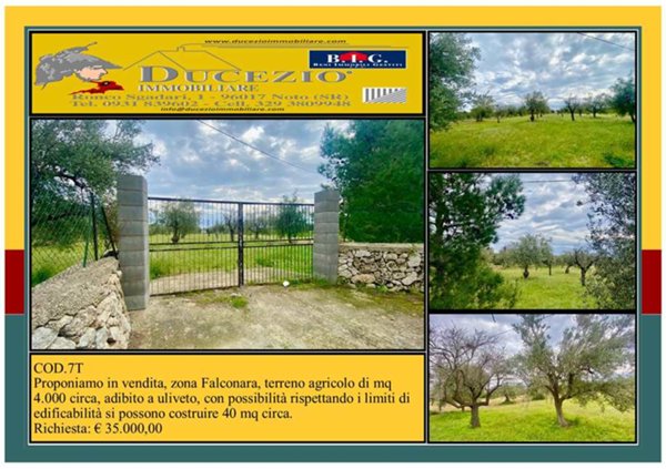 terreno agricolo in vendita a Noto in zona Falconara