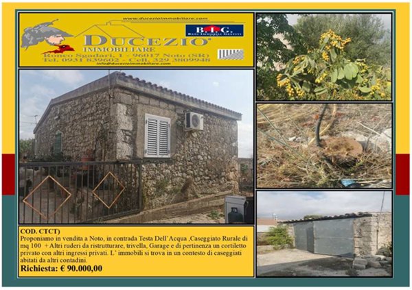 casa indipendente in vendita a Noto in zona Testa dell'Acqua