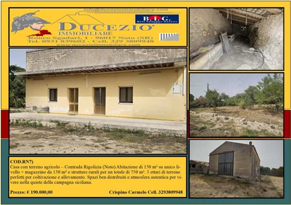 casa indipendente in vendita a Noto in zona Rigolizia