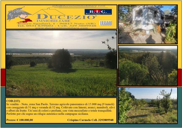 terreno in vendita a Noto in zona San Paolo