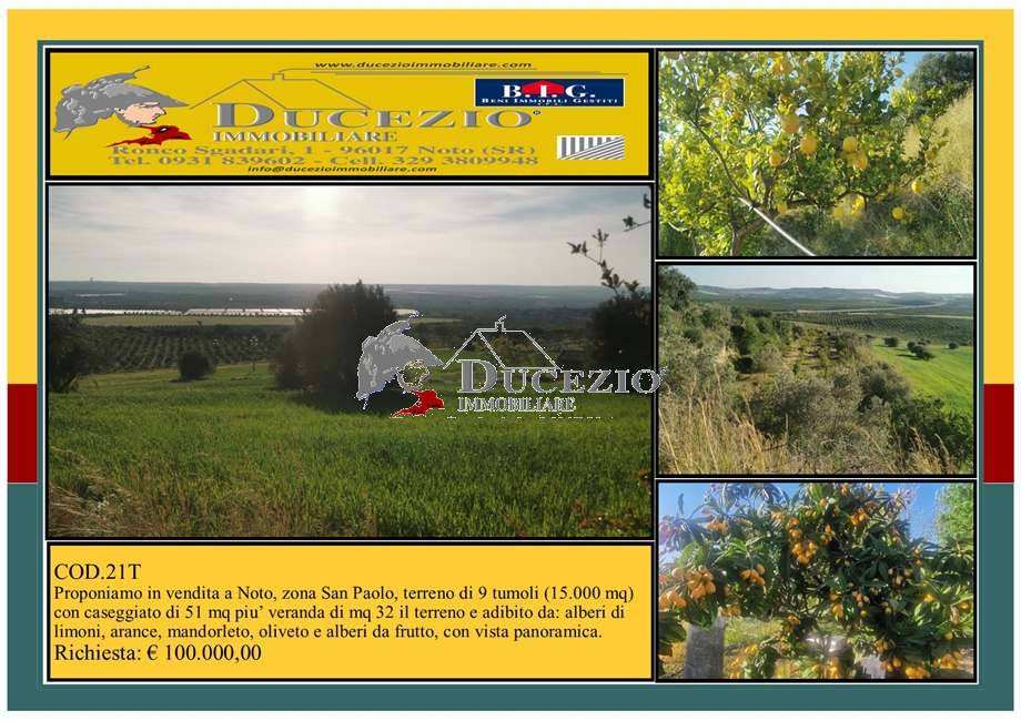 terreno in vendita a Noto in zona San Paolo