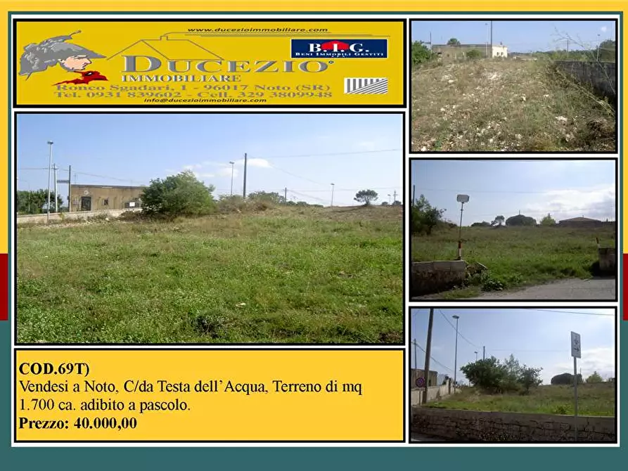 terreno in vendita a Noto in zona Testa dell'Acqua