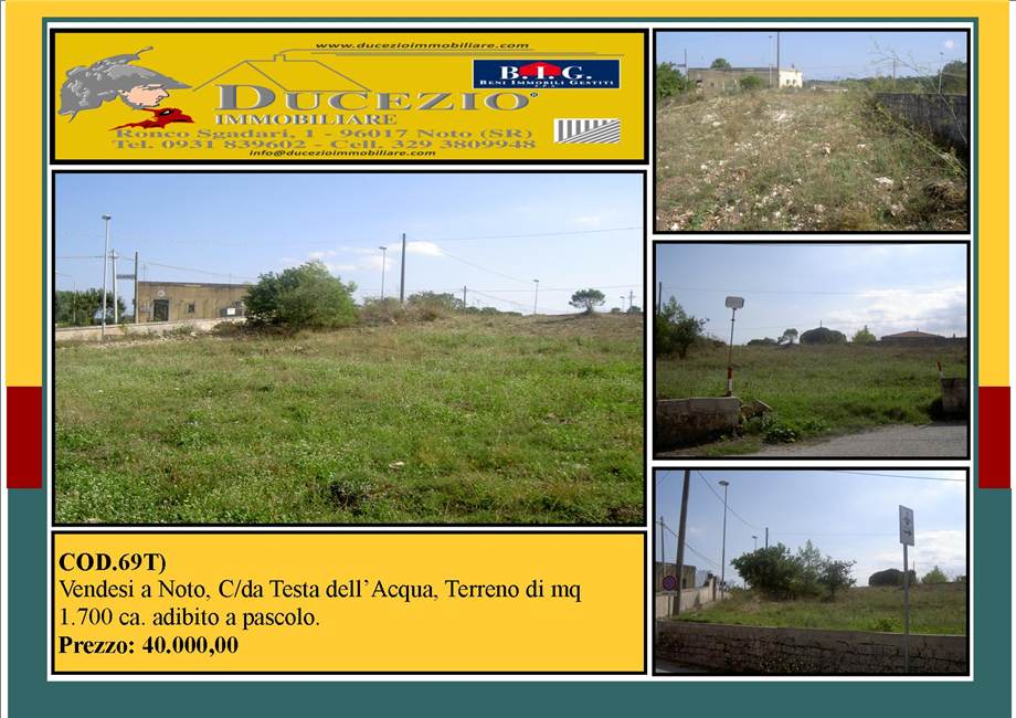 terreno in vendita a Noto in zona Testa dell'Acqua