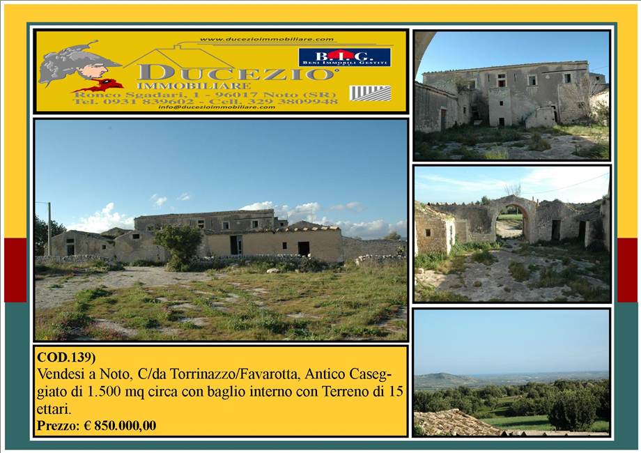 terreno in vendita a Noto in zona Madonna Marina