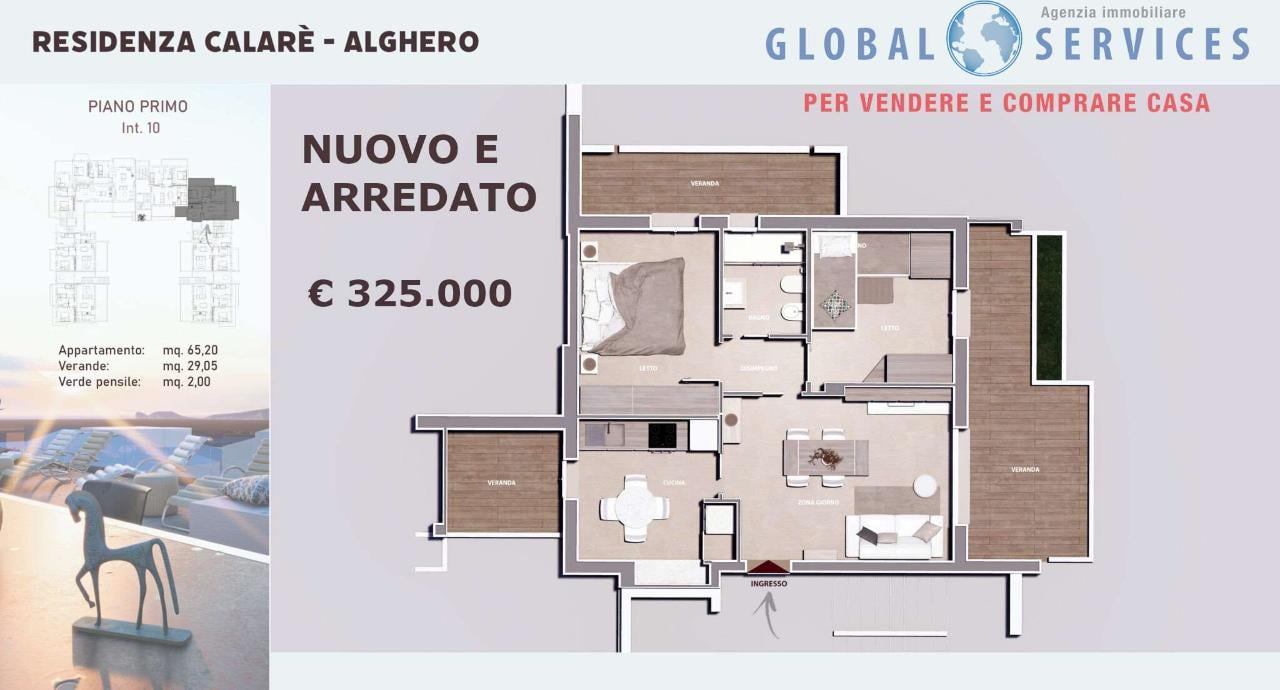 appartamento in vendita ad Alghero in zona Calabona