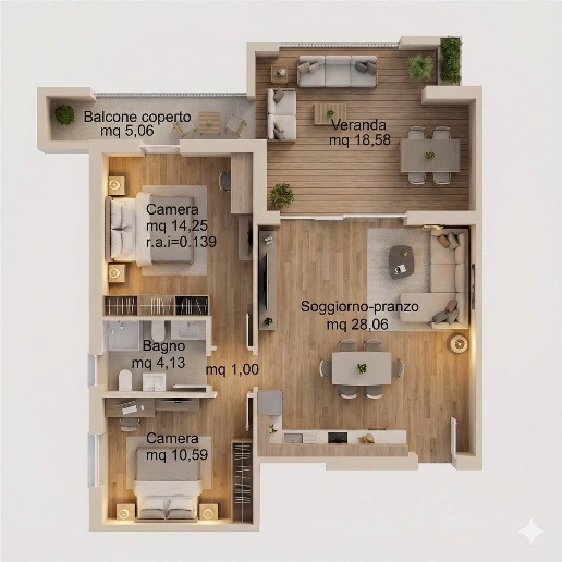 appartamento in vendita ad Olbia in zona Bandinu