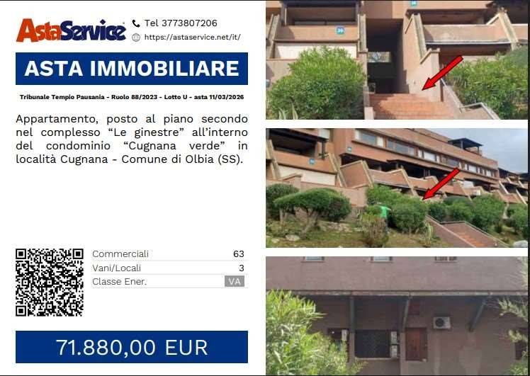 appartamento in vendita ad Olbia in zona Cugnana