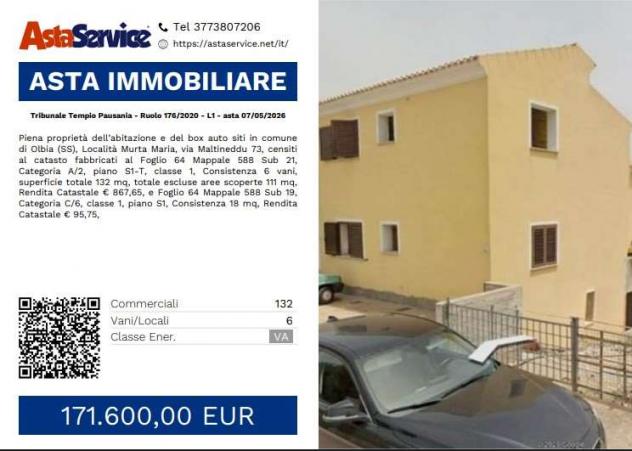 appartamento in vendita ad Olbia in zona Murta Maria