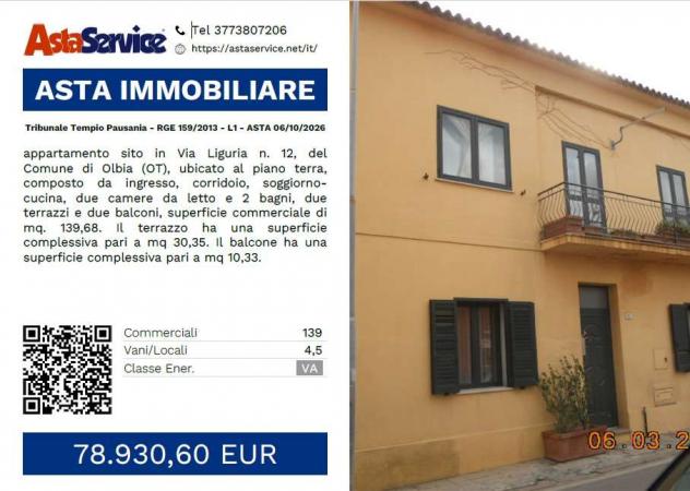 appartamento in vendita ad Olbia