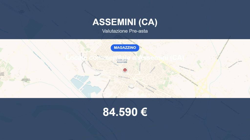 locale commerciale in vendita ad Assemini