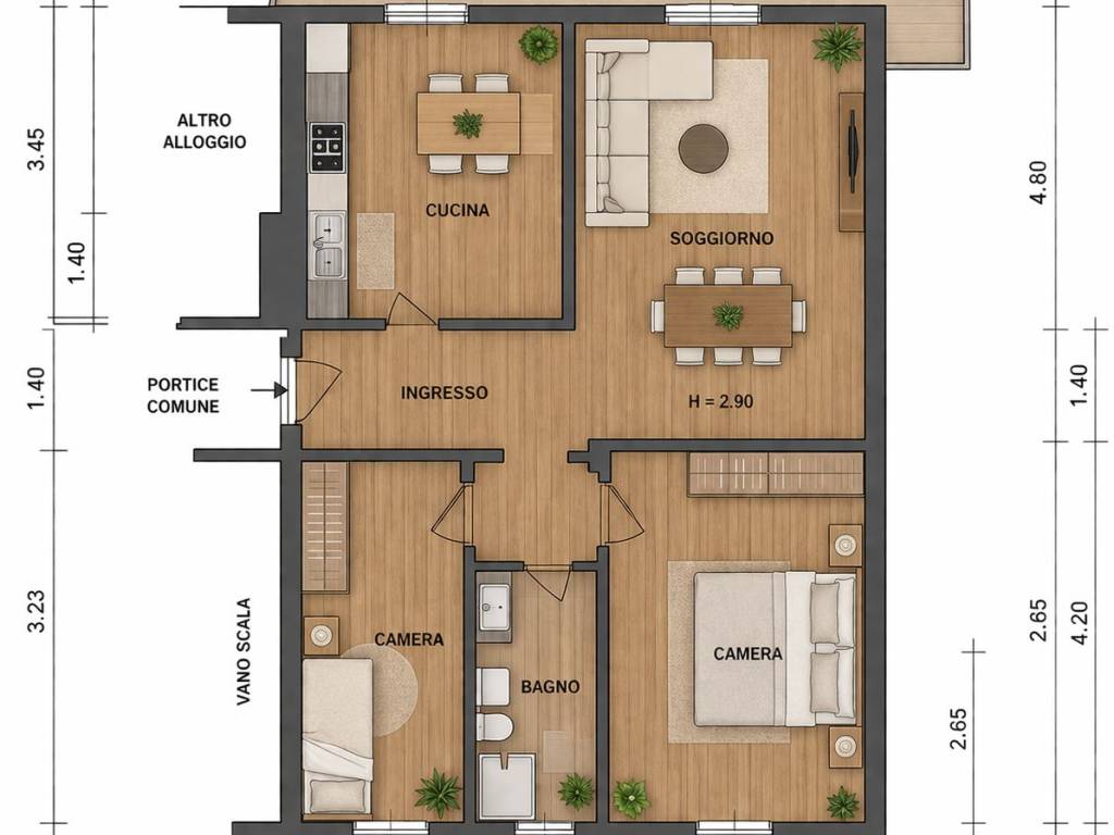 appartamento in vendita a Pordenone in zona Borgomeduna