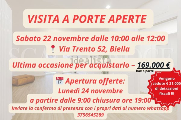appartamento in vendita a Biella