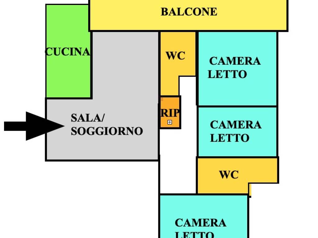 appartamento in vendita ad Alessandria in zona Valle San Bartolomeo