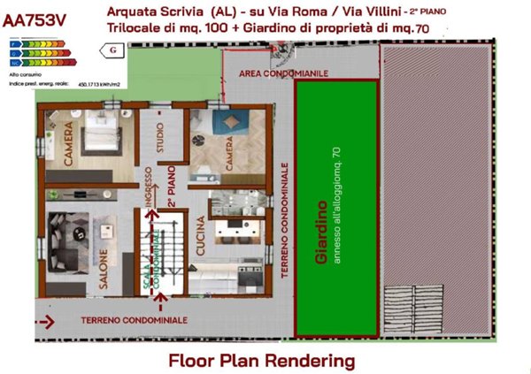 appartamento in vendita ad Arquata Scrivia