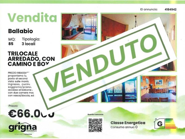 appartamento in vendita a Ballabio