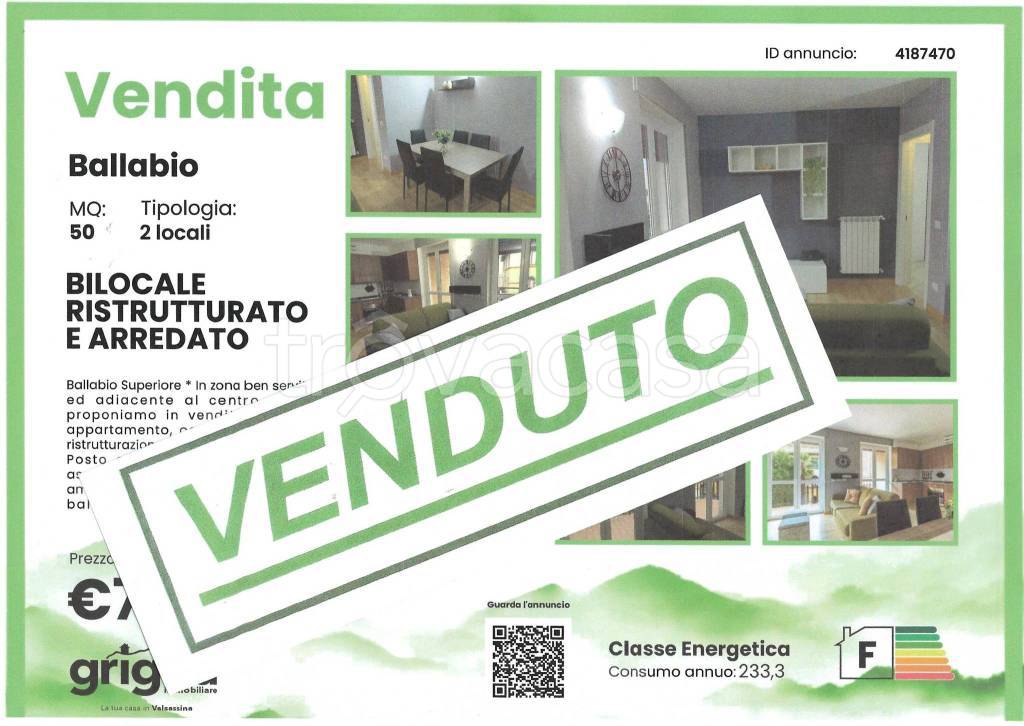 appartamento in vendita a Ballabio