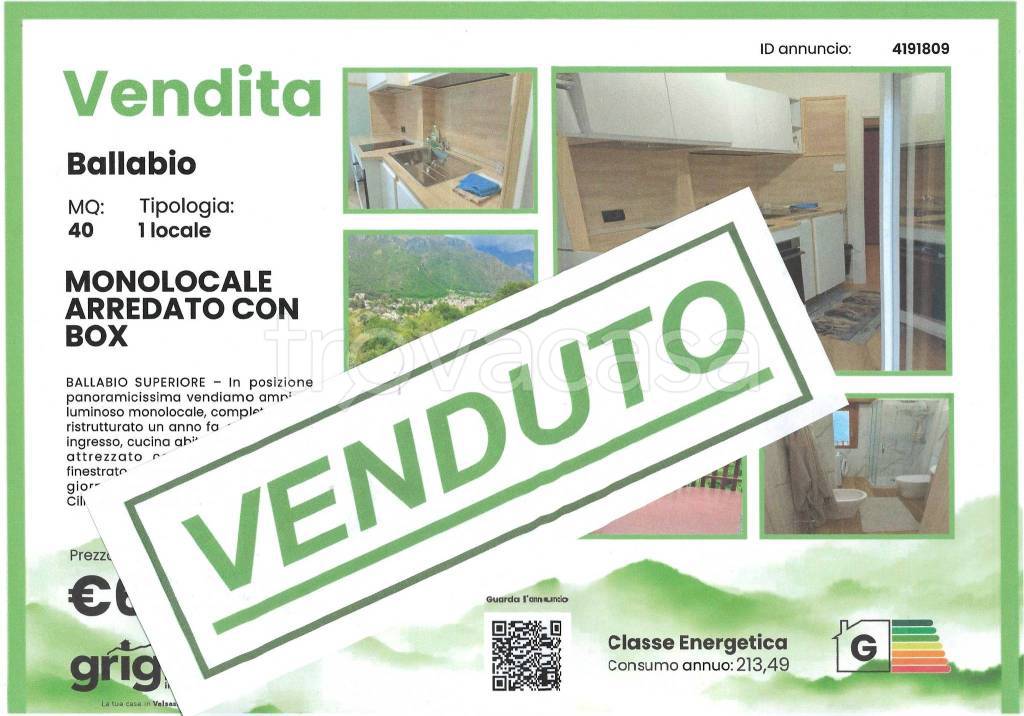 appartamento in vendita a Ballabio