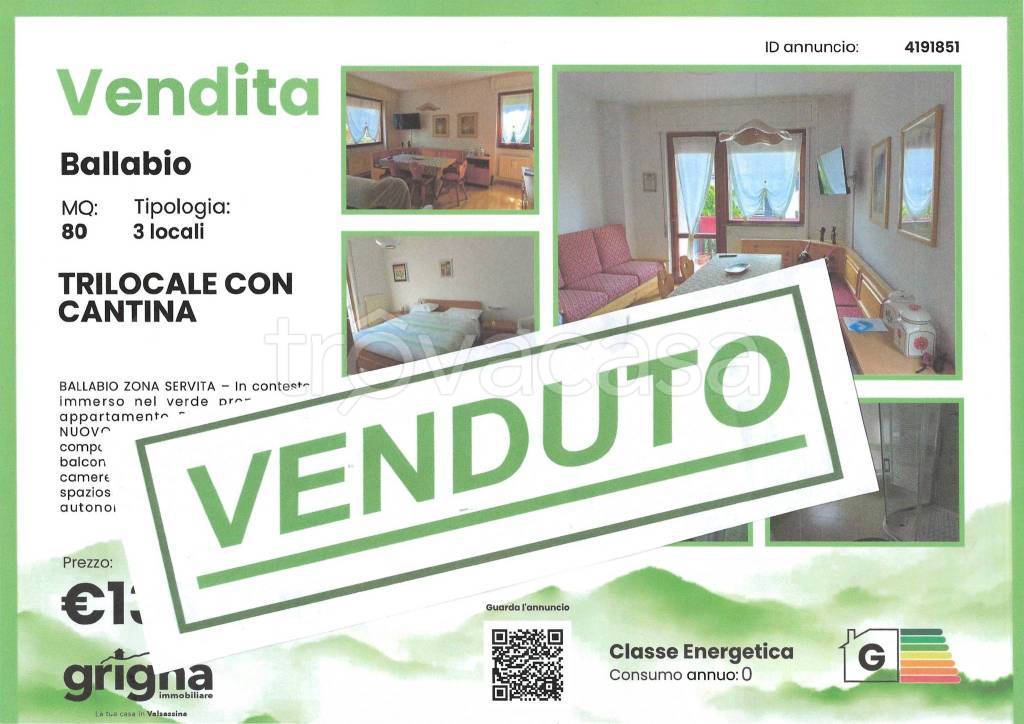 appartamento in vendita a Ballabio