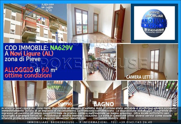 appartamento in vendita a Novi Ligure in zona Merella