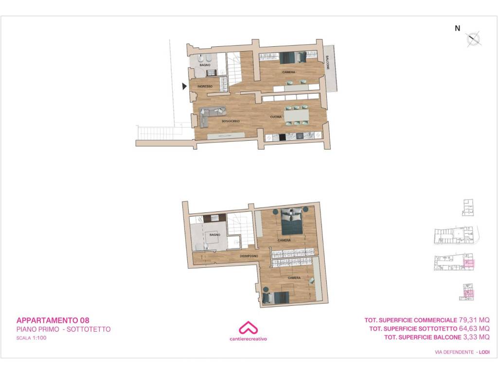 appartamento in vendita a Lodi in zona Città Bassa