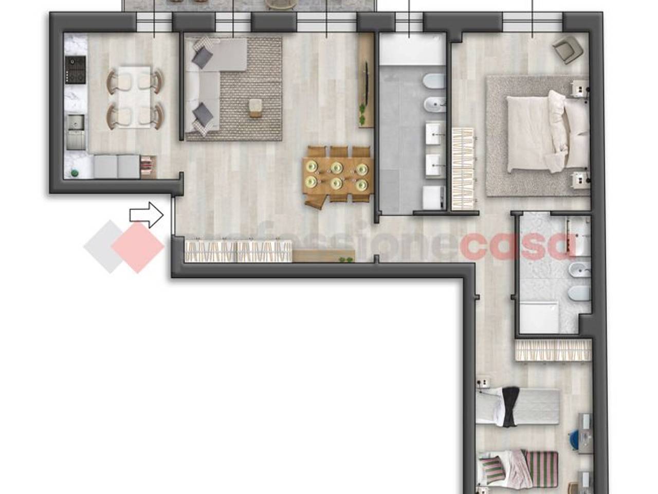 appartamento in vendita a Lodi in zona Paderno