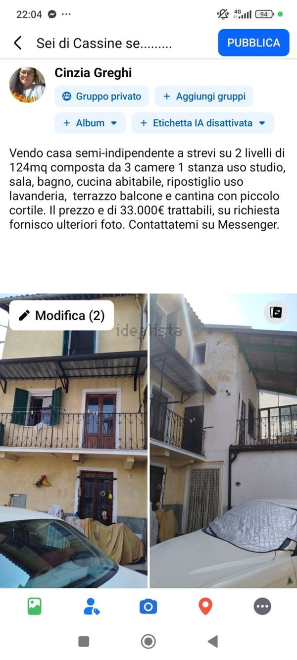 pentavano in vendita a Strevi