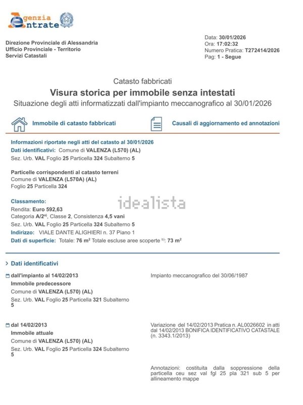 appartamento in vendita a Valenza