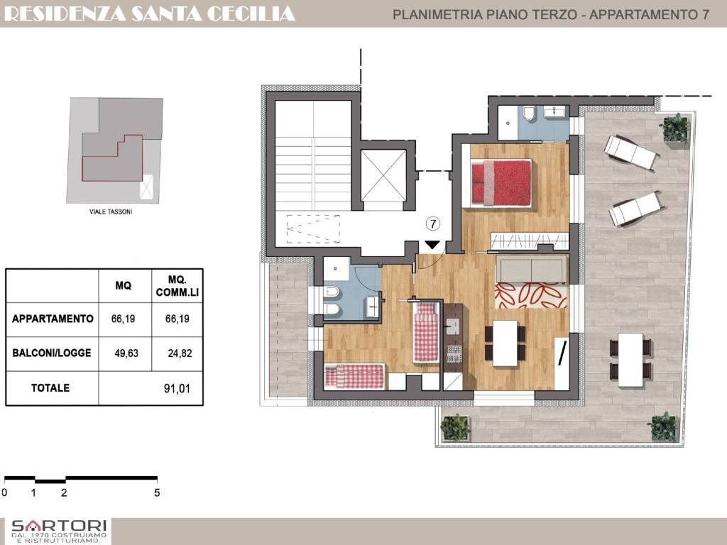 appartamento in vendita a Riccione in zona Marano