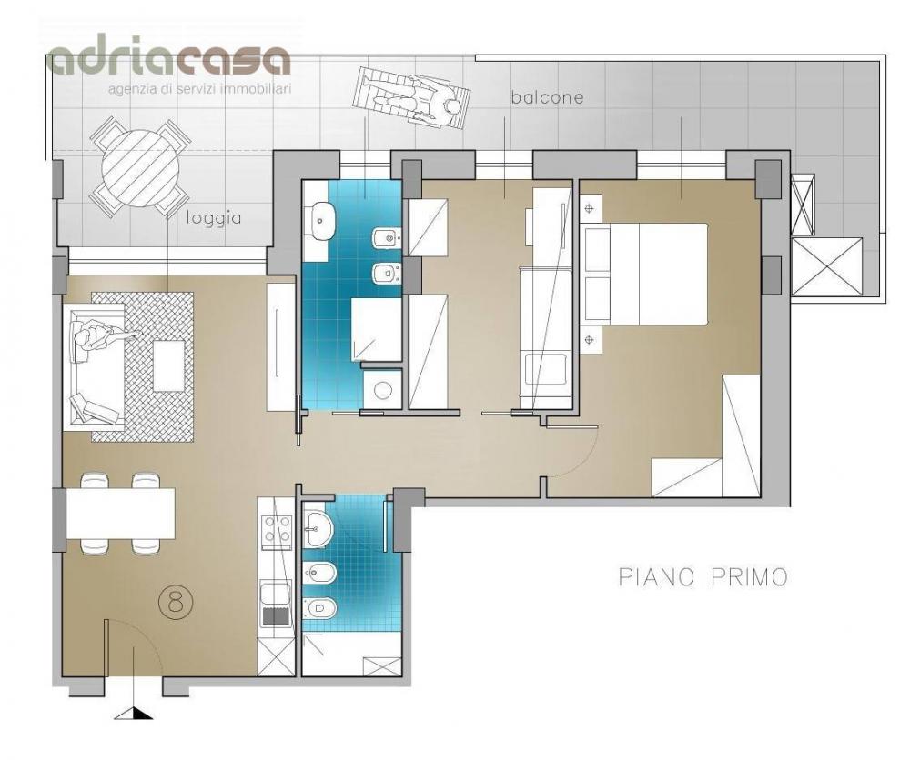 appartamento in vendita a Riccione in zona Alba