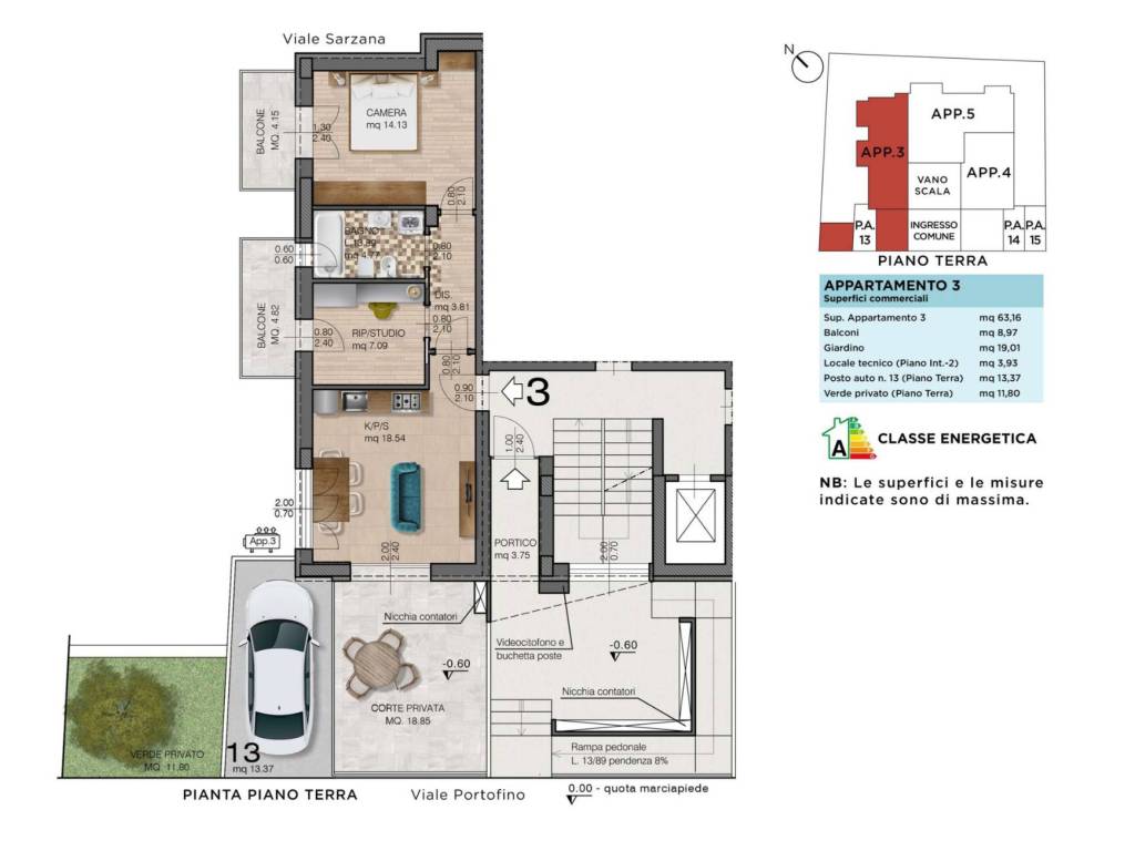 appartamento in vendita a Riccione in zona Alba