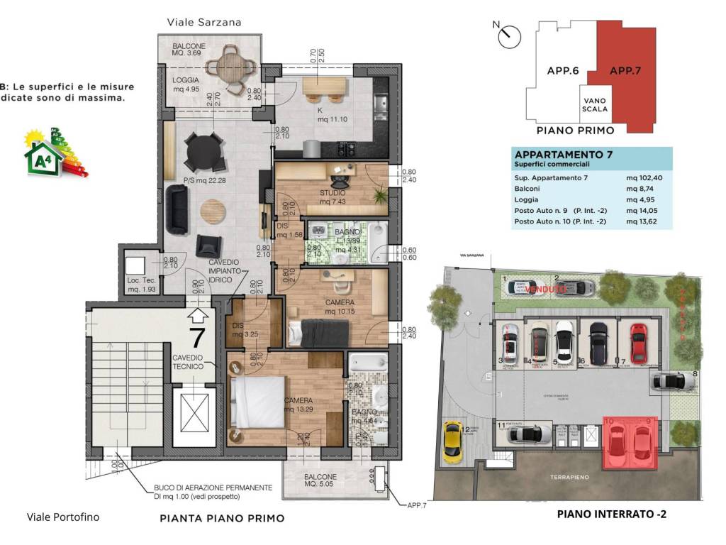 appartamento in vendita a Riccione in zona Alba