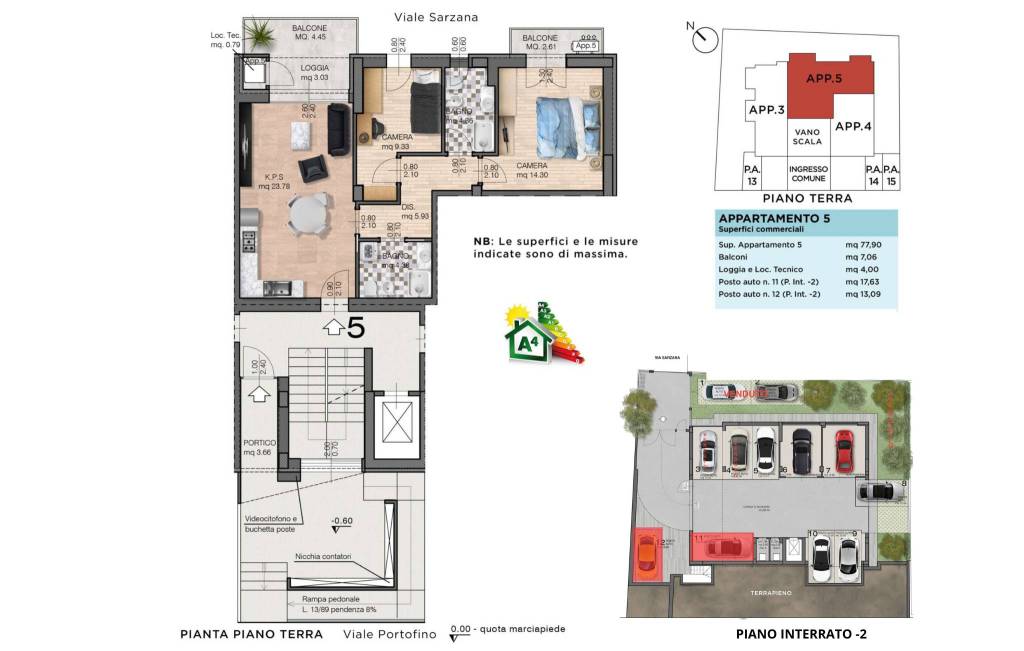 appartamento in vendita a Riccione