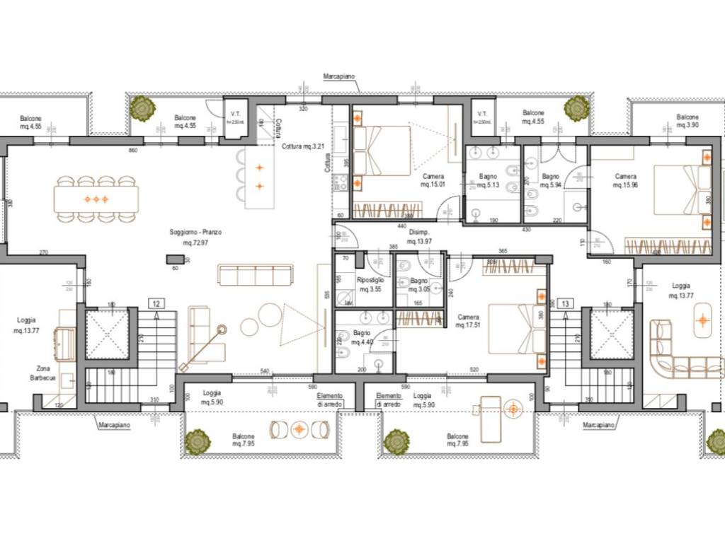 appartamento in vendita a Riccione