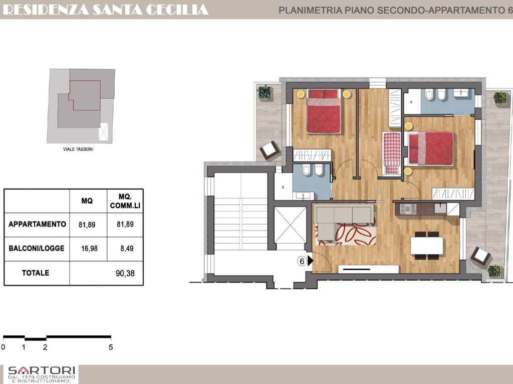 appartamento in vendita a Riccione in zona Marano