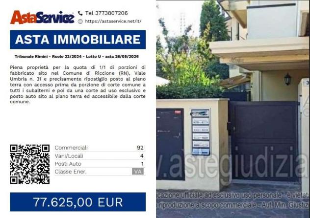 appartamento in vendita a Riccione
