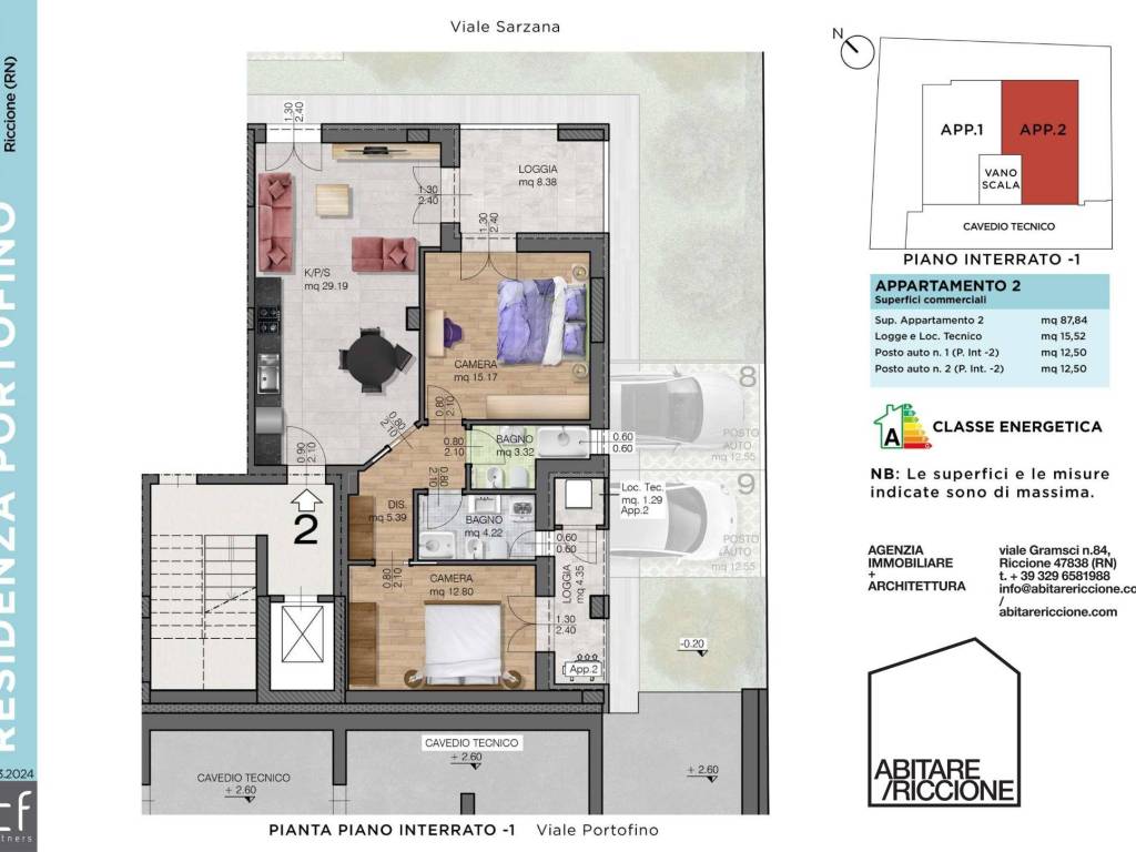 appartamento in vendita a Riccione in zona Marano