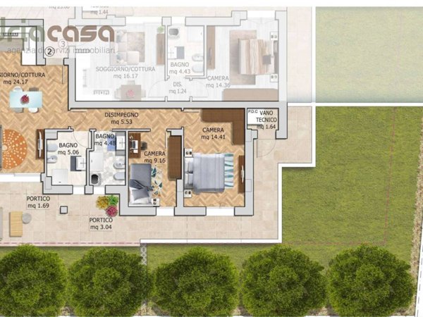appartamento in vendita a Riccione in zona Case Muratori