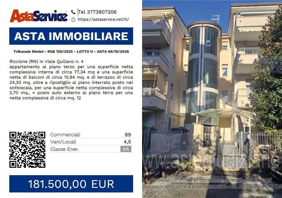 appartamento in vendita a Riccione