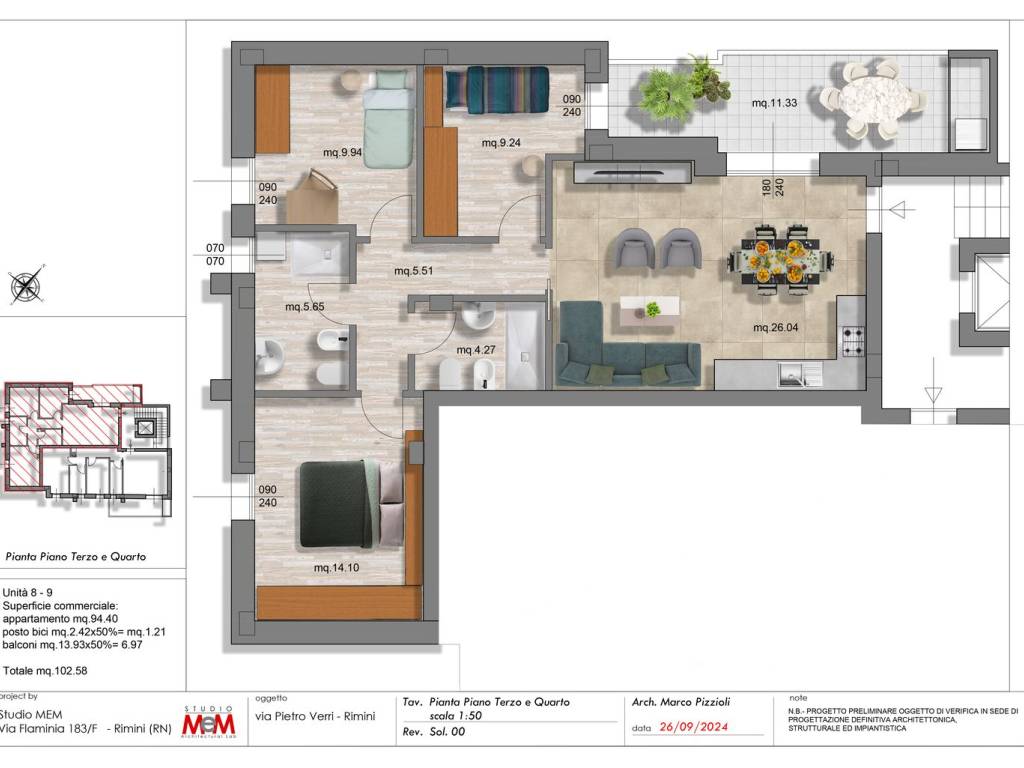 appartamento in vendita a Rimini in zona Lagomaggio