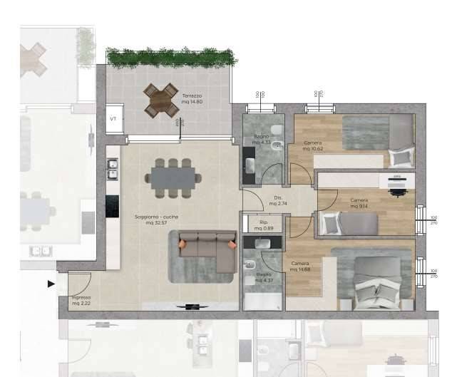 appartamento in vendita a Rimini in zona Rivazzurra