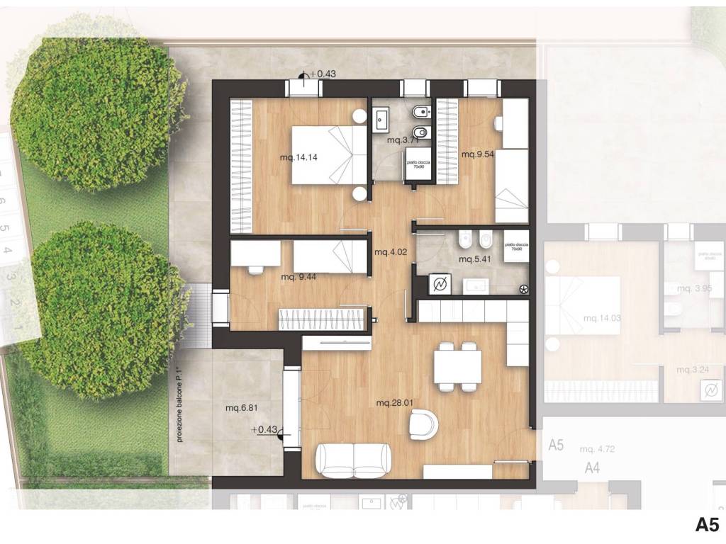 appartamento in vendita a Rimini in zona Vergiano