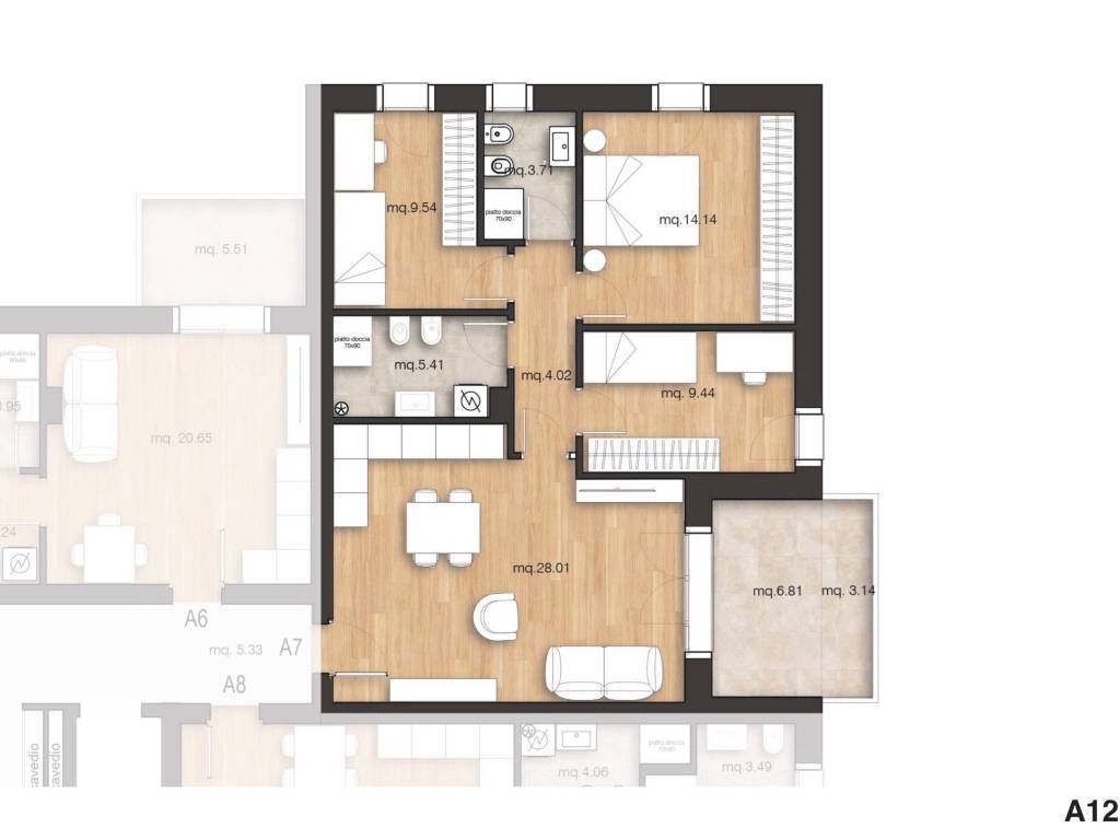 appartamento in vendita a Rimini in zona Spadarolo