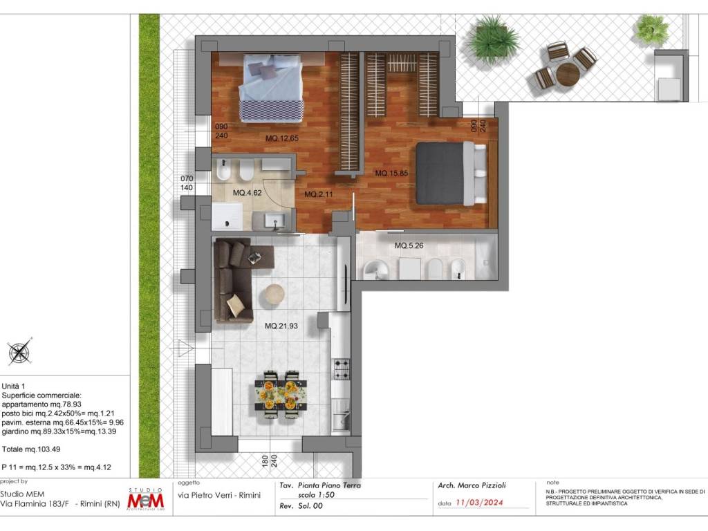 appartamento in vendita a Rimini in zona Bellariva