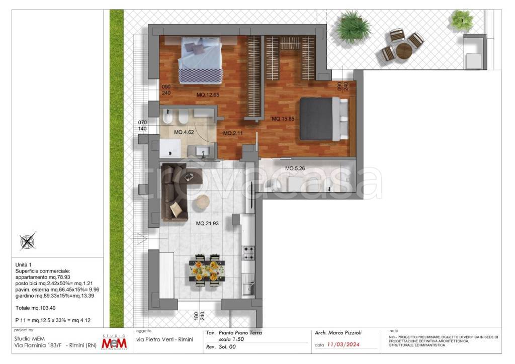 appartamento in vendita a Rimini in zona Bellariva