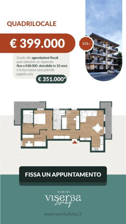 appartamento in vendita a Rimini in zona Viserba