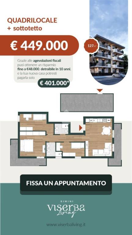 appartamento in vendita a Rimini in zona Viserba