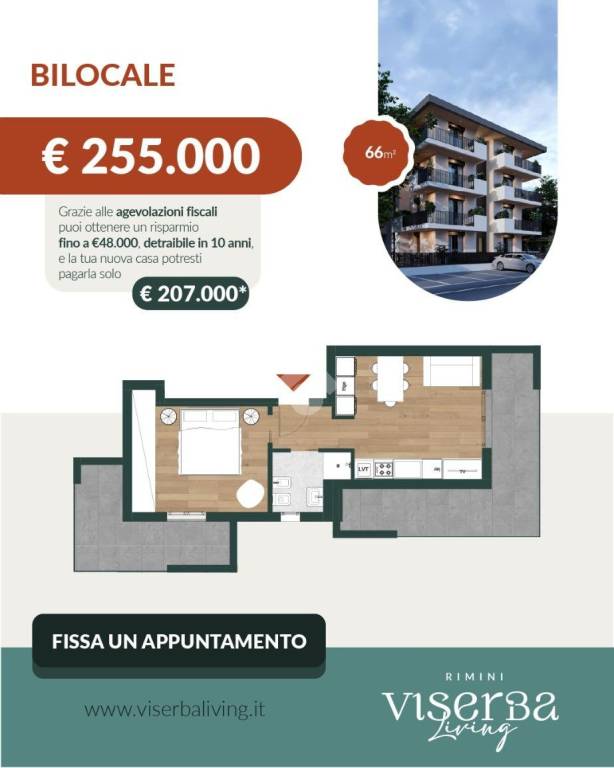 appartamento in vendita a Rimini in zona Viserba