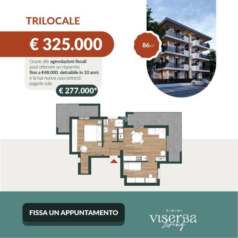 appartamento in vendita a Rimini in zona Viserba